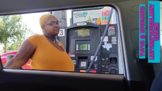 Flashing My Big 38N Tits At The Gas Station