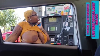 Flashing My Big 38N Tits At The Gas Station