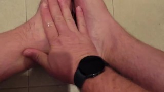 Cum lotion my Feet
