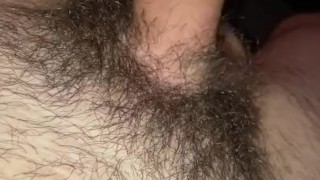 Hairy Bushed Twink Cums DEEP In Pussy