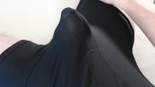 Flexing My Bulge in my Silk Singlet