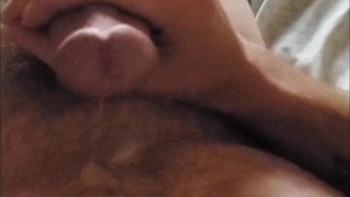 Stroking my cock 