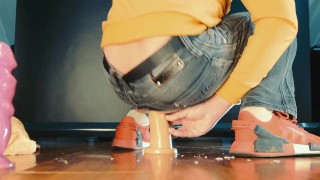 Jeance Fist by AnalMagic - A Russian guy is dressed in jeans with a big hole and puts huge toys