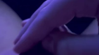 Close-up playing with frenulum until CUM SHOT