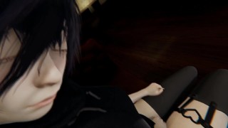 Tokyo Ghoul: Touka gets a massage at the cafe club