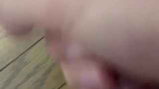 Lubed jerking off