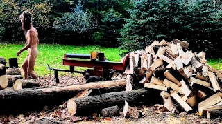 Just me splitting firewood.