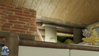 Dawn Heart anthro horse muscle growth animation