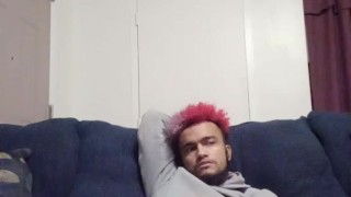 Light skin tatted self masturbation 
