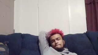 Light skin tatted self masturbation 