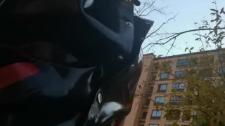 3 layer latex out on a sunny winter day