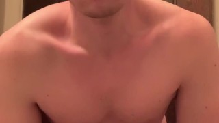 Hitting my prostate with a dildo and moaning lots