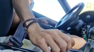 Jacking off while driving my car - moaning a lot of pleasure