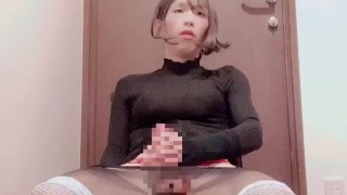 【Japanese cross dresser】デカマラ女装娘のビデボオナ
