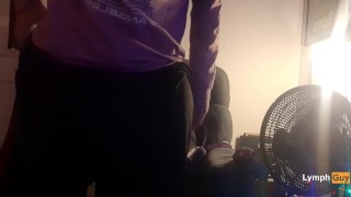 29yo Amputee with disability Fucks himself with a dildo until he cums handicap devotee lymphedema