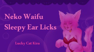 ASMR Catgirl Licks Your Ears Until You Fall 