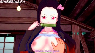 DEMON SLAYER HELPING NEZUKO TO CONTAIN HER DEMON POWERS ANIME HENTAI 3D UNCENSORED