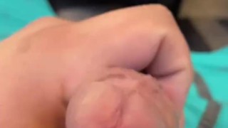 waking up and playing with my uncut cock