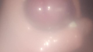 Closeup cumshot on camera lens