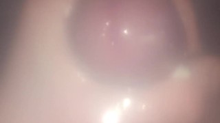 Closeup cumshot on camera lens