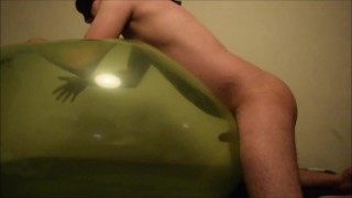 Fucking green 36 Balloon and cum in it