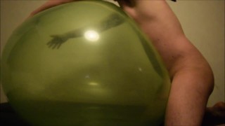 Fucking green 36 Balloon and cum in it