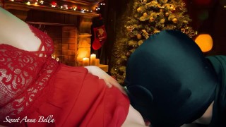 XXXMAS - For Christmas my husband lick my pussy, fuck me hard and cum on my clothes, What else ?
