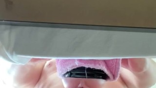 Daddy busts a HUGE load in his Fleshlight while watching porn