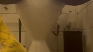 BBC Morning Milking Session on the toilet with Cum Shot