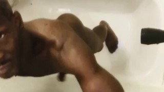Caught in shower, playing with my toy Part two