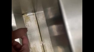 Really needed to go taking a huge piss