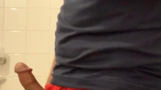 Sagging in my boxers, edging my cock, pre-cum, no orgasm
