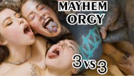 hardcore alternative ORGY - 3 on 3 anal fuck - ATM, gape, DP, facial -  Mina K, Eden Ivy, Anuskatzz