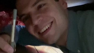 Bro's big ass gets him stuck under the bed