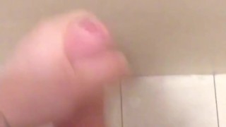 Big cock cum in public toilet