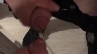 My big cock cum on mirror