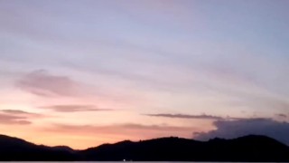 Sunset Fun in Public Beach