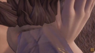 Twink Guy Fucks with two Huge Furry (POV)