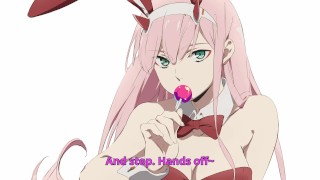 Zero Two hentai JOI CHALLENGE FEMDOM POST ORGASM PALMING
