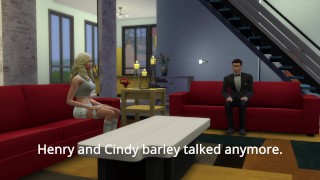 Mega Sims- Wife pays second payment to Mafia, and cuckhold husband watches (Sims 4)