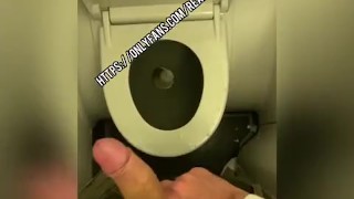 Plane Toilet jerk off 