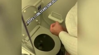 Plane Toilet jerk off 