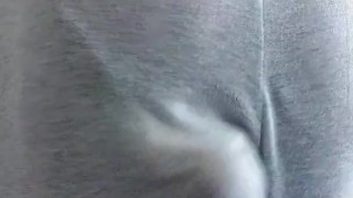 Big bulge touching myself I got to take care of it 