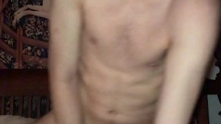 20 year old Jesse Gold puts a dildo in his hairy ass