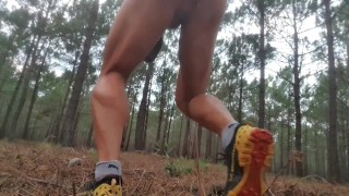 I love the risk of undressing in the forest and masturbating my Cock and my ass