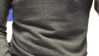 Horny after a long day, I jerk off after work in the toilet - face orgasm