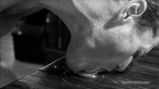 SpottedMonster Enjoys a Breakfast Squirt and Slurp - So Yummy 211213