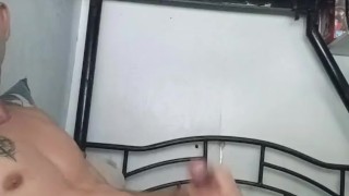 Cum over the bed