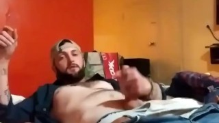 Straight guy jerks until cum