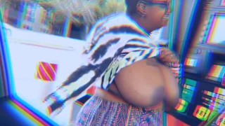 38N tits gas pumping tease
